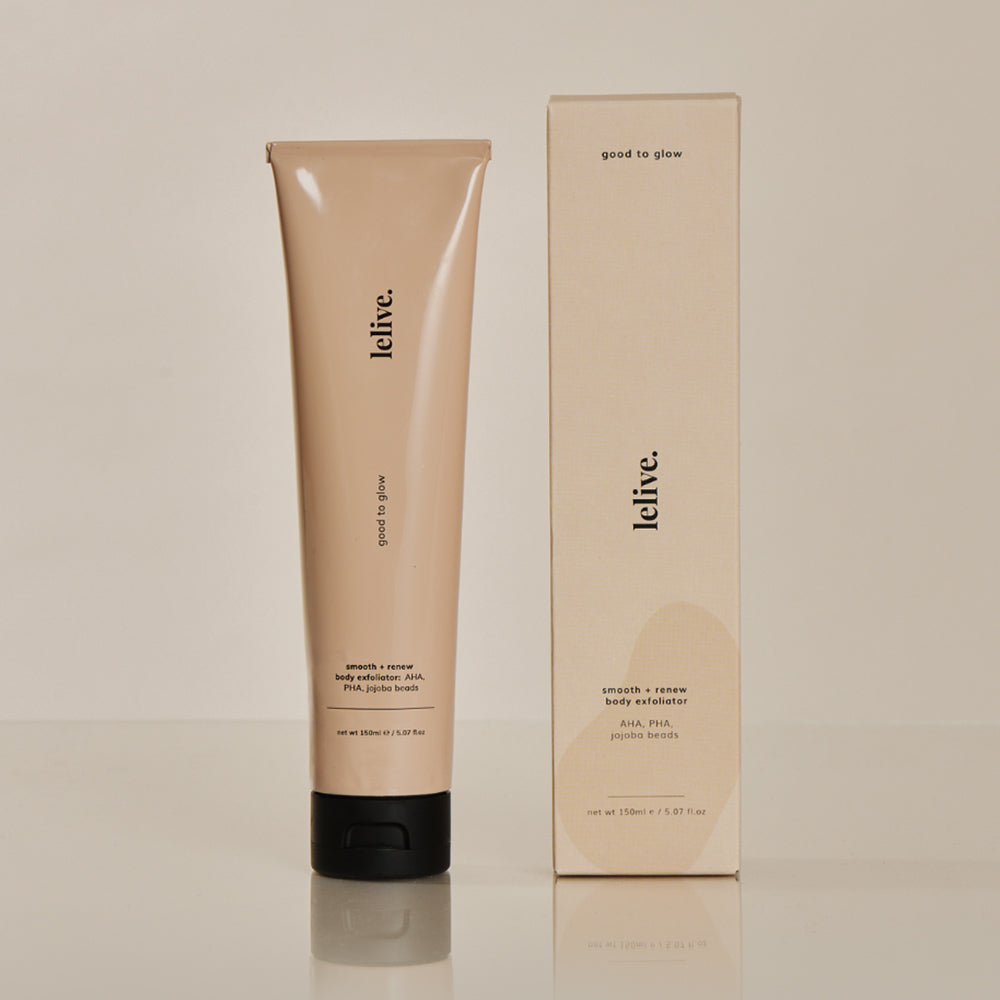 good to glow | smooth + renew body exfoliator