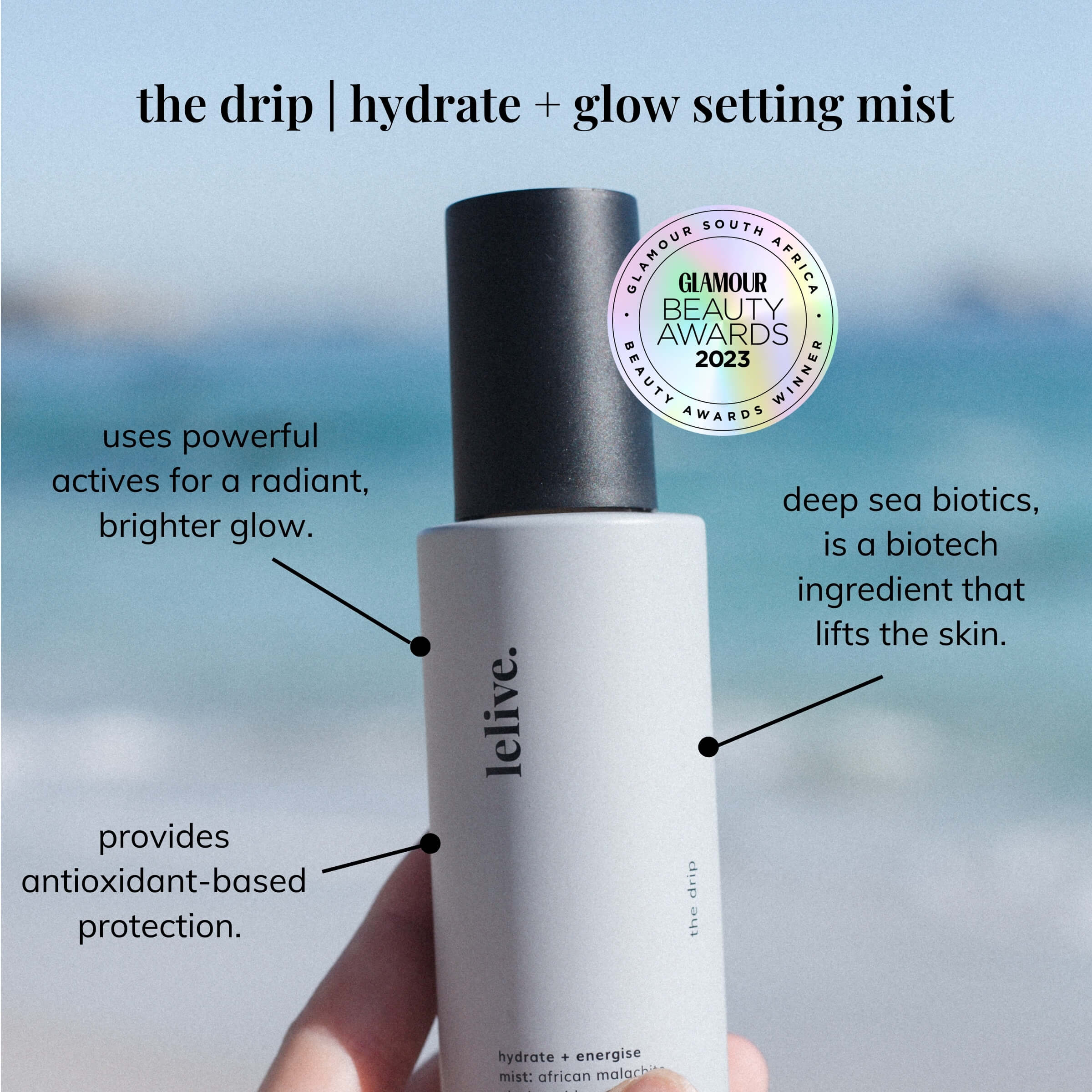 the drip | hydrate + glow setting mist